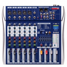 Mixer audio design pamx2.511 - 7 canali usb e bt paradisesound strumenti musicali on line