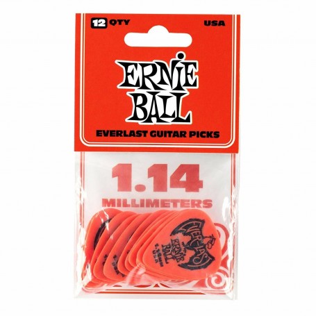 EB Everlast Picks 12-pack Red 1.14mm paradisesound strumenti musicali on line
