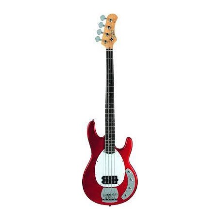 Basso elettrico 4 corde eko mm-300 chrome red paradisesound strumenti musicali on line