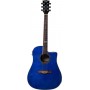 Chitarra Acustica Eko NXT D100CE See Through Blue – Cutaway-paradisesound.it