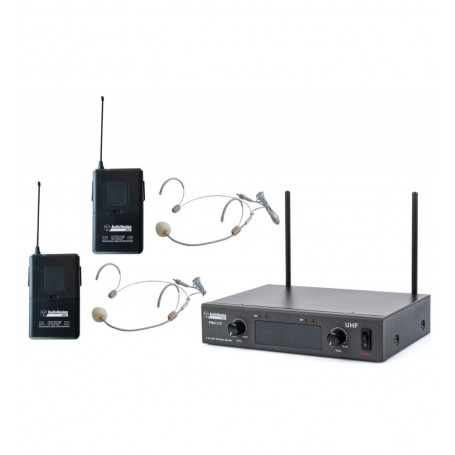 Radiomicrofono Uhf 2 ch. - Microfoni ad archetto con body pack - Pmu 212bp - Audio Design Pro-paradisesound.it