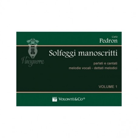 Pedron Solfeggi Manoscritti vol 1 paradisesound strumenti musicali on line