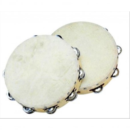 Tamburello con pelle da 10" (25cm) con doppia fila di sonagli paradisesound strumenti musicali on line