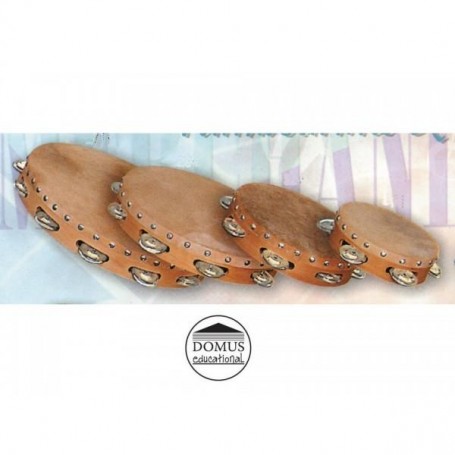 Tamburello pelle naturale non intonabile 20cm 6 paia piattelli paradisesound strumenti musicali on line