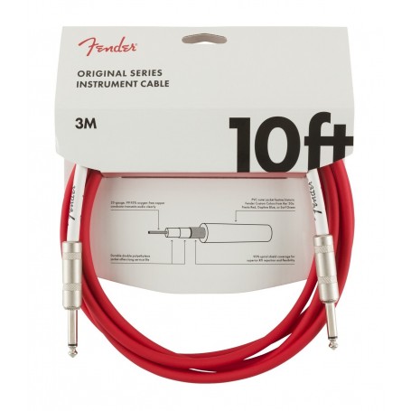 FENDER Cavo Jack serie Original Fiesta Red (3 Metri) paradisesound strumenti musicali on line
