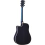 Chitarra Acustica Eko NXT D100CE See Through Blue – Cutaway-paradisesound.it