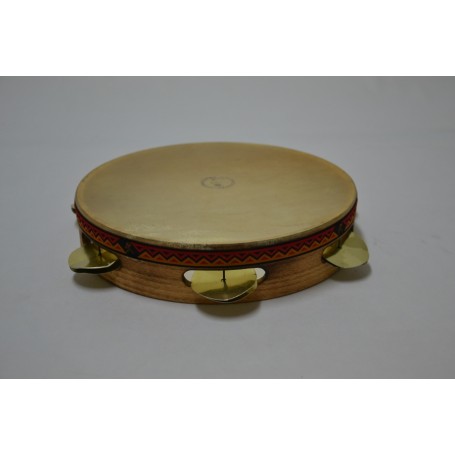 TAMBURELLI IN LEGNO DI FAGGIO FIAMMATO CM 25 paradisesound strumenti musicali on line