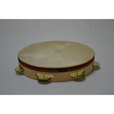 Tamburelli in legno di faggio naturale con pelle di capretto diametro cm 30 paradisesound strumenti musicali on line