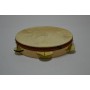 Tamburello in legno di faggio naturale con pelle di capretto cm 25 paradisesound strumenti musicali on line