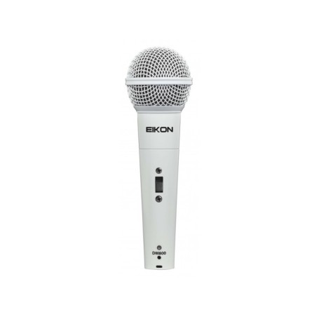 Microfono Dinamico White con Cavo Xlr Eikon Dm800wh-paradisesound.it
