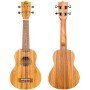 Flight DUS322 Soprano Ukulele - Zebrawood (+ Bag) paradisesound strumenti musicali on line