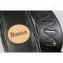 Basso tracolla per chitarra e basso in pelle nera-paradisesound.it