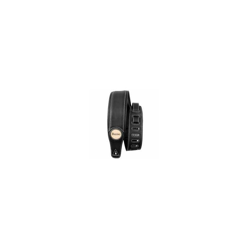 Basso tracolla per chitarra e basso in pelle nera paradisesound strumenti musicali on line