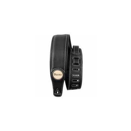 Basso tracolla per chitarra e basso in pelle nera paradisesound strumenti musicali on line