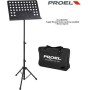 PROEL RSM700 LEGGIO PROFESSIONALE 3 SEZIONI CON BORSA NERO paradisesound strumenti musicali on line