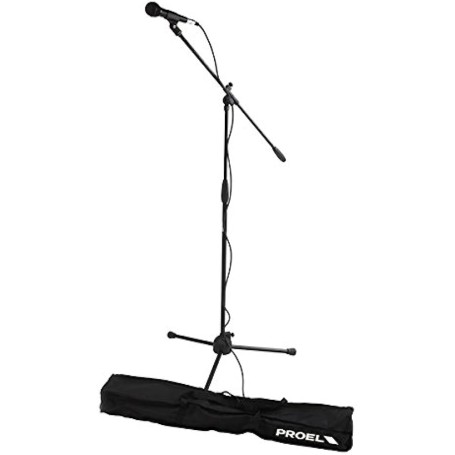 Kit Microfono Dm800 Proel Pse3 - Asta Rms180 - Cavo Microfonico - Borsa-paradisesound.it