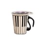 Tazza in ceramica con pianoforte, manico a forma di croma e coperchio-paradisesound.it