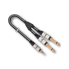 Cavo adattatore x-pro - 1 jack 3,5 m st / 2 jack 6,3 m mono paradisesound strumenti musicali on line